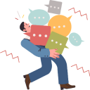 Hand holding compost soil